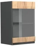 Vicco K&uuml;chenglasschrank, Honigeiche, Anthrazit, Holzwerkstoff, 1 F&auml;cher,
