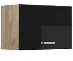 Vicco H&auml;ngeschrank, Schwarz Hochglanz, Honigeiche, Holzwerkstoff, 1 F&auml;cher,