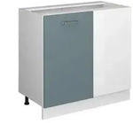 Vicco Eckunterschrank, Blaugrau, Wei&szlig;, Holzwerkstoff, 1 F&auml;cher, Rechteckig,