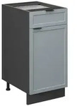 Vicco K&uuml;chenunterschrank, Hellblau, Anthrazit, Holzwerkstoff, 3 F&auml;cher, 1