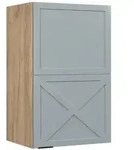 Vicco H&auml;ngeschrank, Hellblau, Honigeiche, Holzwerkstoff, 3 F&auml;cher, Rechteckig,