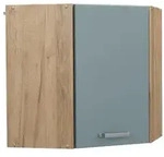 Vicco Eckh&auml;ngeschrank, Blaugrau, Honigeiche, Holzwerkstoff, 1 F&auml;cher,...