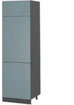 Vicco K&uuml;hlumbauschrank, Blaugrau, Anthrazit, Holzwerkstoff, 1 F&auml;cher,...