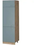 Vicco K&uuml;hlumbauschrank, Blaugrau, Eiche, Holzwerkstoff, 1 F&auml;cher, Rechteckig,