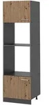Vicco Mikrowellenschrank, Eiche Artisan, Anthrazit, Holzwerkstoff, 1 F&auml;cher,