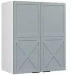 Vicco H&auml;ngeschrank, Hellblau, Wei&szlig;, Holzwerkstoff, 2 F&auml;cher, Rechteckig,