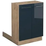 Vicco K&uuml;cheninsel, Dunkelblau, Honigeiche, Holzwerkstoff, Rechteckig, 60x82x30...