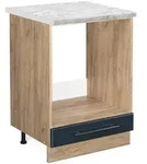 Vicco Herdumbauschrank, Dunkelblau, Honigeiche, Holzwerkstoff, 2 F&auml;cher, 1