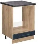 Vicco Herdumbauschrank, Dunkelblau, Honigeiche, Holzwerkstoff, 2 F&auml;cher, 1