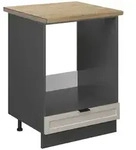 Vicco Herdumbauschrank, Grau, Anthrazit, Holzwerkstoff, 2 F&auml;cher, 1 Schubladen,