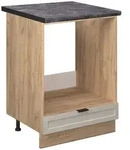Vicco Herdumbauschrank, Grau, Honigeiche, Holzwerkstoff, 2 F&auml;cher, 1...