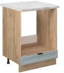 Vicco Herdumbauschrank, Hellblau, Honigeiche, Holzwerkstoff, 2 F&auml;cher, 1...