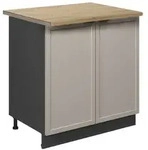 Vicco K&uuml;chenunterschrank, Grau, Anthrazit, Holzwerkstoff, 1 F&auml;cher, 1...
