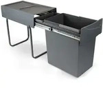 Emuca Recyclingbeh&auml;lter, Anthrazit, Kunststoff, 24.6x39x43.9 cm, K&uuml;chen,