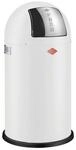 Wesco Abfallsammler Pushboy, Wei&szlig;, Edelstahl, Metall, 50 L, 75.5 cm, Made in