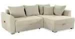 luma-home Ecksofa, Greige, Kunststoff, 4-Sitzer, F&uuml;llung: Polyurethan (Pur),