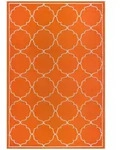 Novel Outdoorteppich Berlin, Orange, Textil, geometrisch, rechteckig, 140x200 cm,