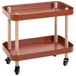 Servierwagen, Natur, Rot, Buche, Holz, Metall, Buche, massiv, rechteckig, rund,
