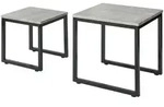 SoBuy Couchtisch, Grau, Holzwerkstoff, 50x50x50 cm, Wohnzimmer, Wohnzimmertische,