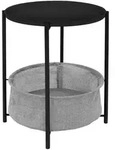 Ml-Design Beistelltisch, Schwarz, Metall, Rund, 46x51x46 cm, Wohnzimmer,
