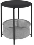 Ml-Design Beistelltisch, Anthrazit, Metall, Rund, 46x51x46 cm, Wohnzimmer,