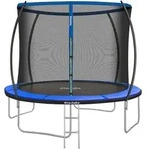 tectake Trampolin, Schwarz, Blau, Metall, Rund, 322x265x322 cm, CE, Outdoor