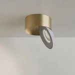 s.luce Led-Aufbauleuchte, Gold, Wei&szlig;, Metall, Rund, G, 10.8x5x10.8 cm, Lampen &