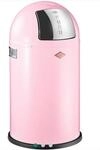 Wesco Abfallsammler Pushboy Junior, Edelstahl, Pink, Metall, 22 L, 63 cm, K&uuml;chen,