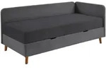 home24 Liege, Grau, Holz, Esche, massiv, 90x200 cm, Reach, Typenauswahl,