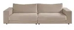 Kawola Sofa, Taupe, Textil, 3-Sitzer, F&uuml;llung: Komfortschaum, 290x85x127 cm,
