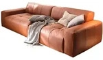 Kawola Ledersofa, Braun, Leder, 3-Sitzer, F&uuml;llung: Komfortschaum, 298x74x120...