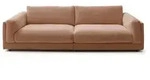 Kawola Big, Braun, Kunststoff, Echtholz, 3-Sitzer, F&uuml;llung: Komfortschaum,