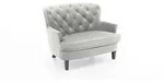 Atlantic home collection Loveseat, Grau, Textil, 111x74x85 cm, Wohnzimmer, Sofas &