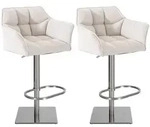 CLP Barhocker, Wei&szlig;, Metall, 64x88x45 cm, Esszimmer, Barm&ouml;bel, Barhocker