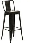 CLP Barhocker, Schwarz, Gold, Metall, 44x96x43 cm, Esszimmer, Barm&ouml;bel,...
