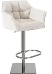 CLP Barhocker, Wei&szlig;, Metall, 64x88x45 cm, Esszimmer, Barm&ouml;bel, Barhocker
