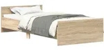vidaXL Bettgestell, Sonoma Eiche, Holz, Schlafzimmer, Betten