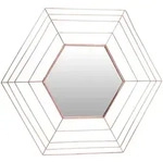Kayoom Wandspiegel, Kupfer, Metall, Glas, 79.5x69x1.5 cm, Spiegel, Wandspiegel