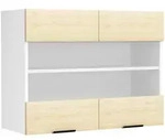 Mid.you K&uuml;chenoberschrank, Wei&szlig;, Honigeiche, Holzwerkstoff, 1 F&auml;cher,...