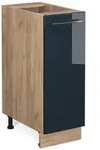 Vicco Apothekerschrank, Dunkelblau, Honigeiche, Holzwerkstoff, 2 F&auml;cher, 1