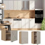 Vicco H&auml;ngeschrank, Grau, Honigeiche, Holzwerkstoff, 3 F&auml;cher, Rechteckig,