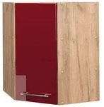 Vicco Eckh&auml;ngeschrank, Bordeaux, Honigeiche, Holzwerkstoff, 3 F&auml;cher,...