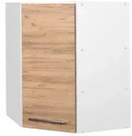 Vicco Eckh&auml;ngeschrank, Honigeiche, Wei&szlig;, Holzwerkstoff, 3 F&auml;cher,...