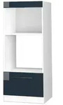 Vicco Mikrowellenschrank, Dunkelblau, Wei&szlig;, Holzwerkstoff, 1 F&auml;cher, 1...
