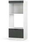 Vicco Mikrowellenschrank, Dunkelgrau, Wei&szlig;, Holzwerkstoff, 1 F&auml;cher, 1...