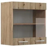 Vicco K&uuml;chenglasschrank, Eiche Artisan, Honigeiche, Holzwerkstoff, 1 F&auml;cher,