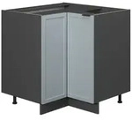 Vicco Eckunterschrank, Hellblau, Anthrazit, Holzwerkstoff, 2 F&auml;cher, Rechteckig,