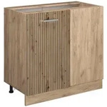Vicco Eckunterschrank, Eiche Artisan, Honigeiche, Holzwerkstoff, 1 F&auml;cher,