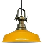 Bamyum H&auml;ngelampe, Gelb, Metall, 41x35 cm, Lampen & Leuchten, Innenbeleuchtung,