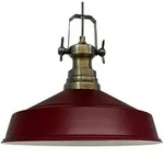 Bamyum Pendelleuchte, Dunkelrot, Metall, 40x30 cm, Lampen & Leuchten,